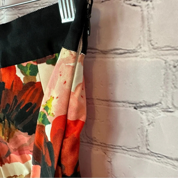 white house black market formal maxi skirt lined floral print sz 00 pockets - Picture 2 of 10